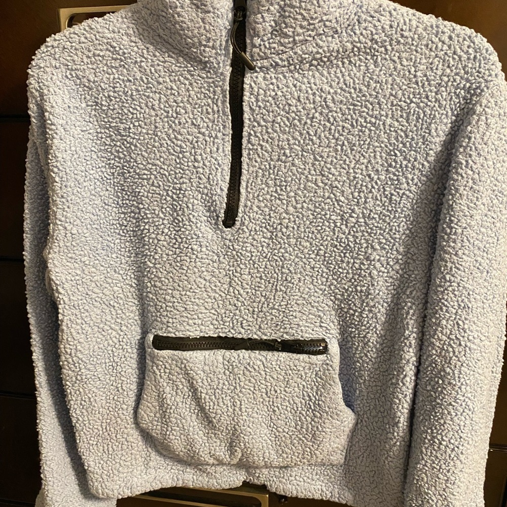 No Boundaries Blue Sherpa Pullover